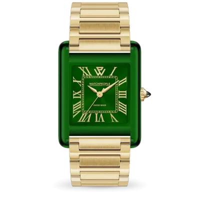 WP6 - Metal & clear mix - Gold - Emerald green