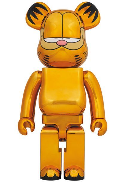 BE@RBRICK 1000% - GARFIELD Gold Chrome