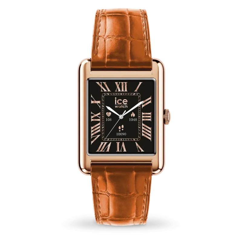 ICE smart TK 2.0 rectangulaire 1.41 Rose-Gold Cognac