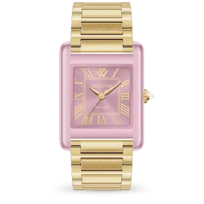 WP6 - Metal & clear mix - Gold - Soft pink