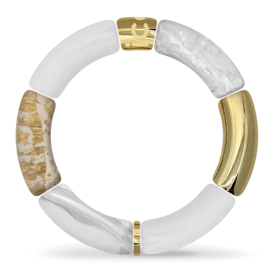 Bella bracelet - Gold white