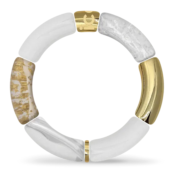 Bella bracelet - Gold white