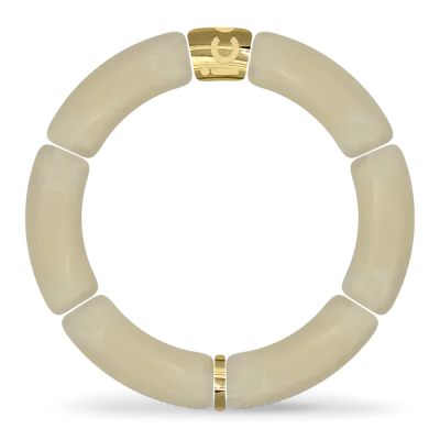 Bella bracelet - Full pearl beige