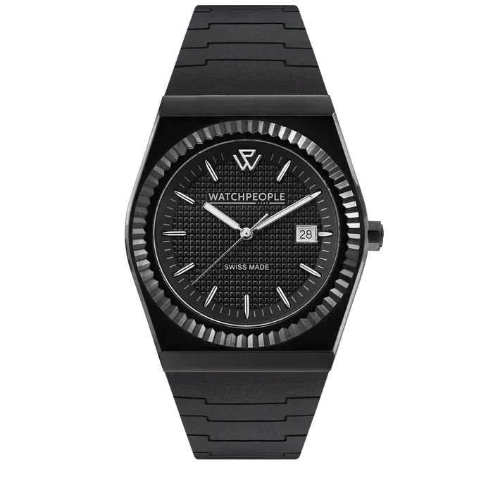 WP1 - Solid matte - Sili - Black - Square textured