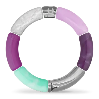 Bella bracelet - Turquoise purple silver