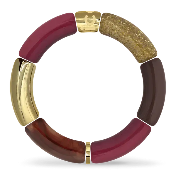 Bella bracelet - Burgundy gold