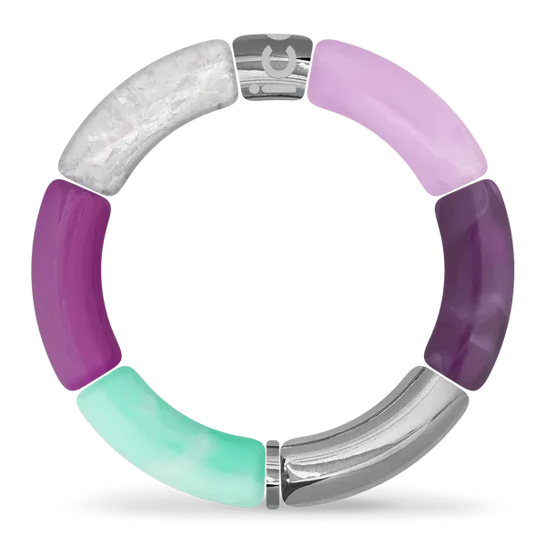 Bella bracelet - Turquoise purple silver