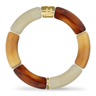 Bella bracelet - Warm  brown orange
