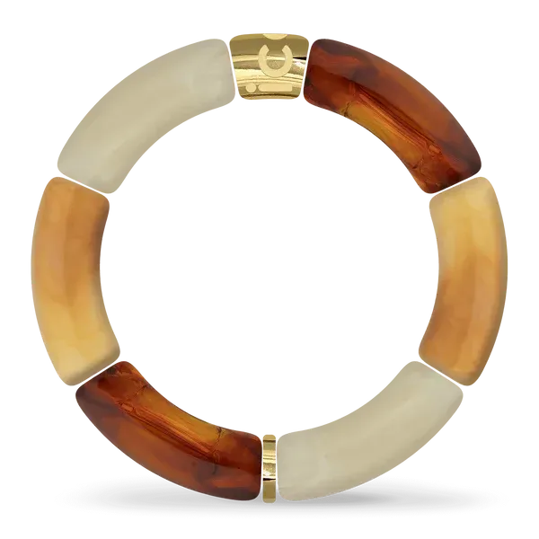 Bella bracelet - Warm  brown orange