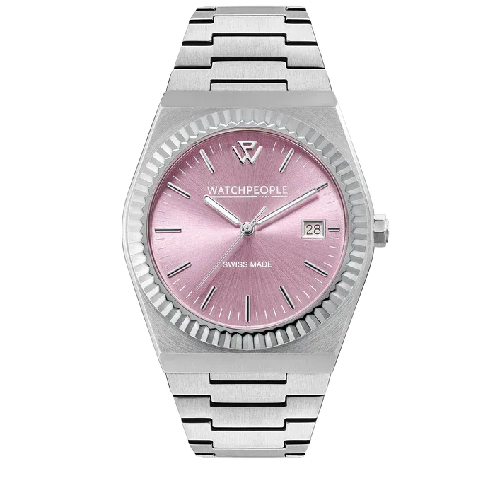 WP1 - Metal silver brushed - Pink