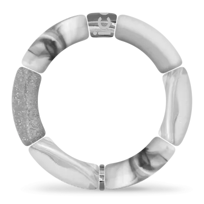 Bella bracelet - Silver marble