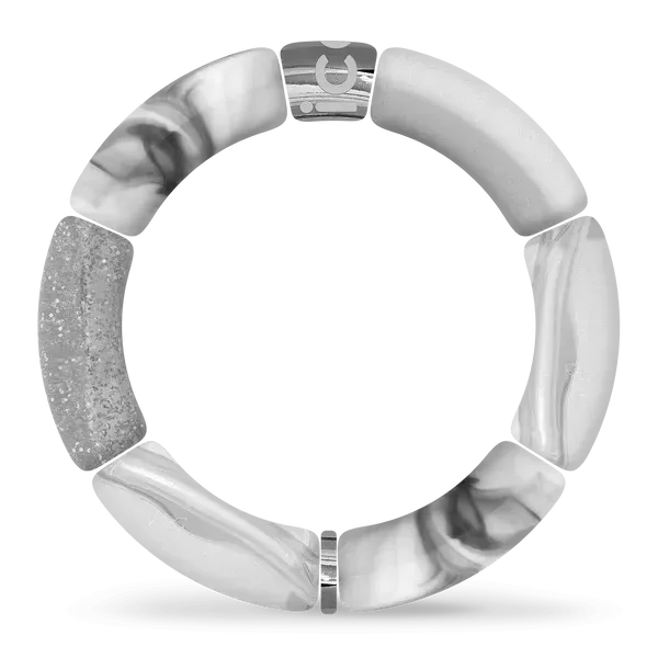 Bella bracelet - Silver marble
