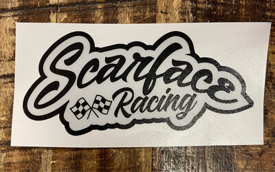 Scarface Racing White (sticker)