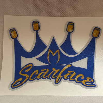 Crown (Blue) Scarface Stiker