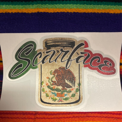 Scarface Escudo Mexicano (Stiker)