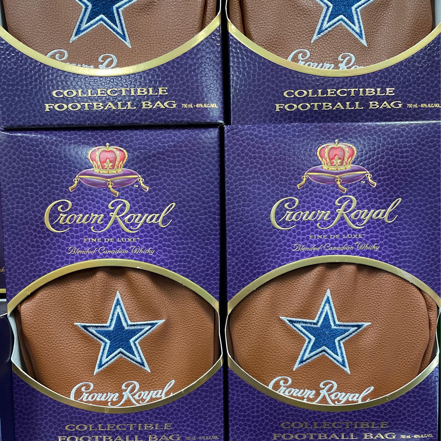 Crown Royal Fine De Luxe 750ml ((Dallas Cowboy Football Bag))