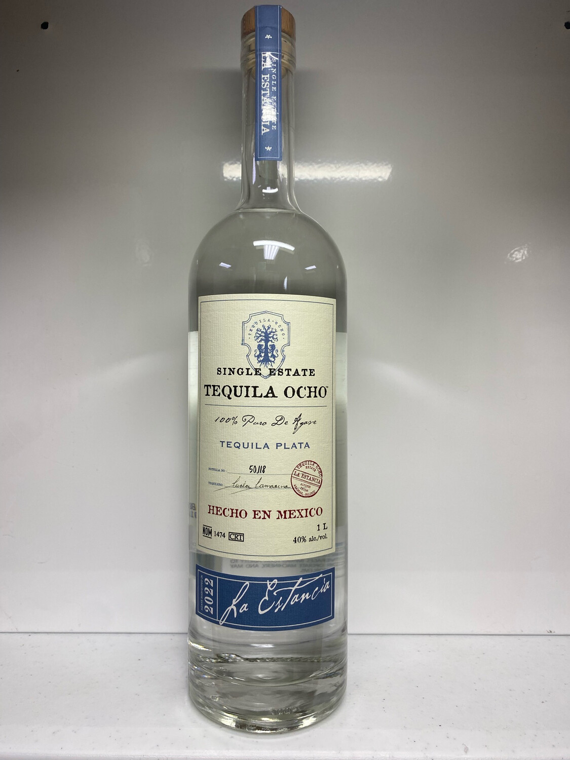 Tequila Ocho Plata 1L