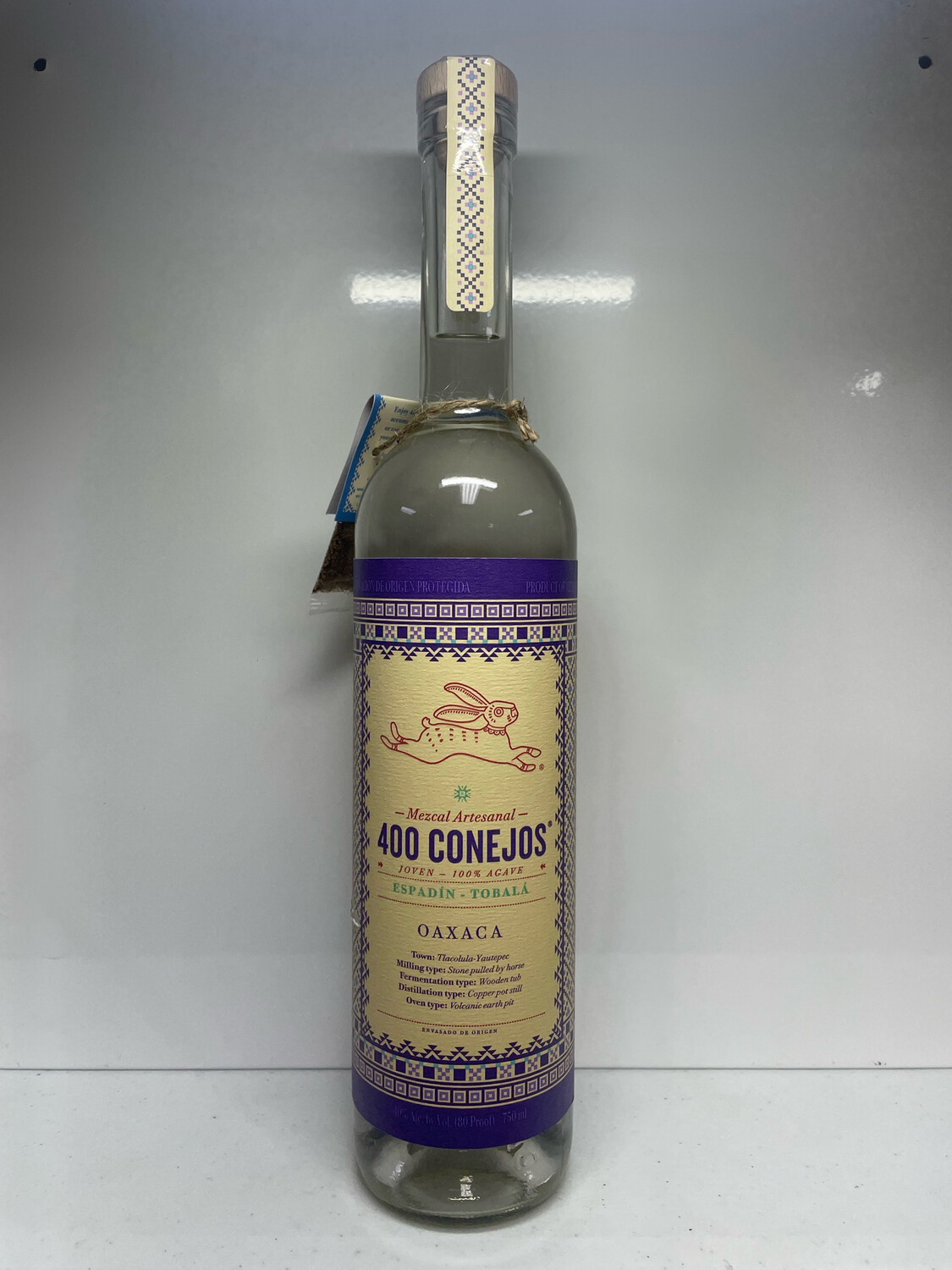 400 Conejos 750ml (espadín &amp; Tabola) mezcal