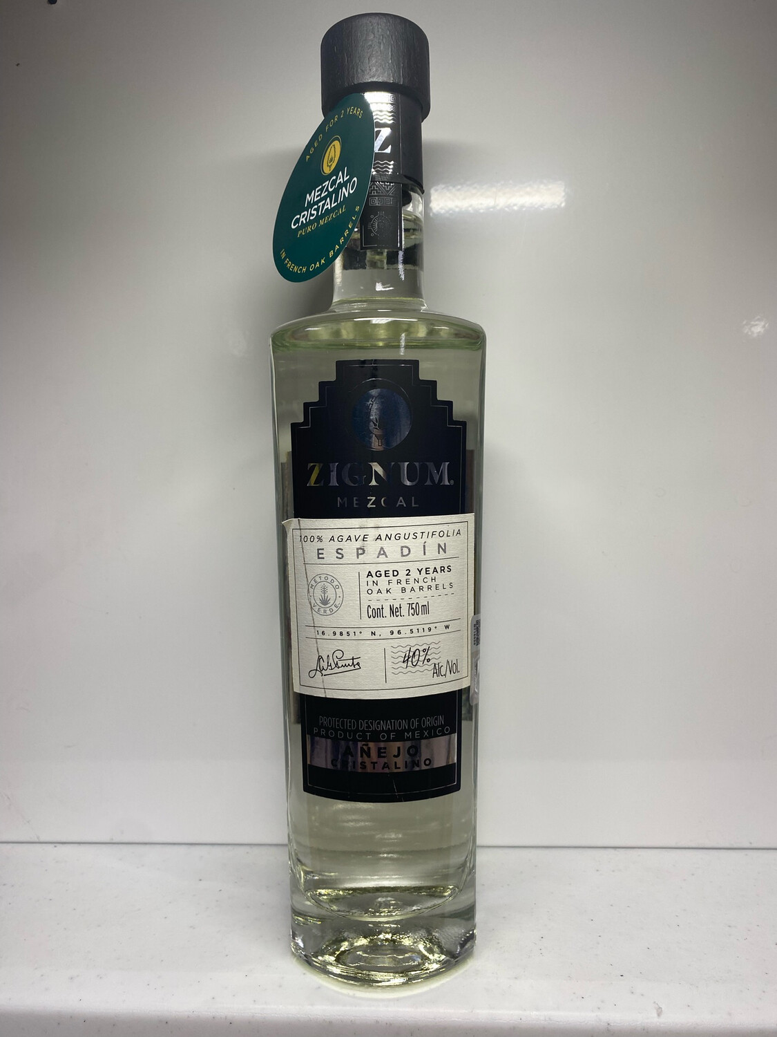 Zignum Mezcal Añejo Cristalino 750mL