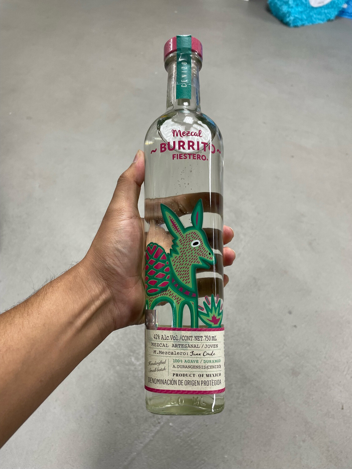 Burrito Fiestero Cenizo 750ml mezcal 