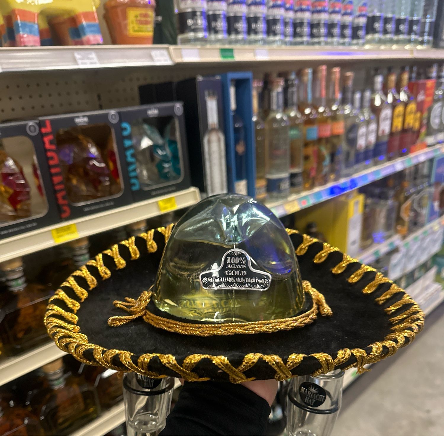 Mariachi hat tequila 1L ‘ Black &amp; gold 