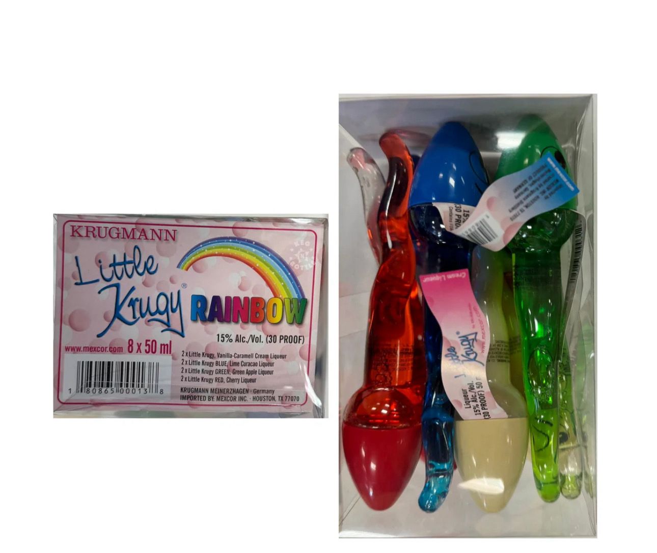 Little kruggy rainbow shots 50ml 8’ pack 