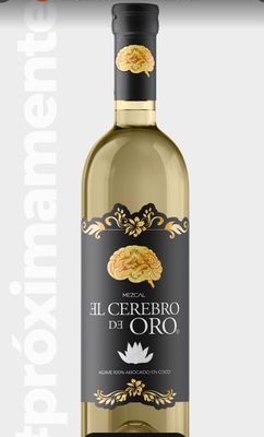 Cerebro de oro mezcal alta con canica 750ml 