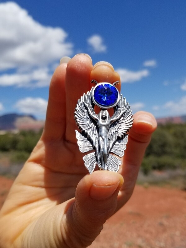 WA HE AH Sterling Silver/Goddess Fairy Angel Deva/Retreat Fairy sale$199/$313