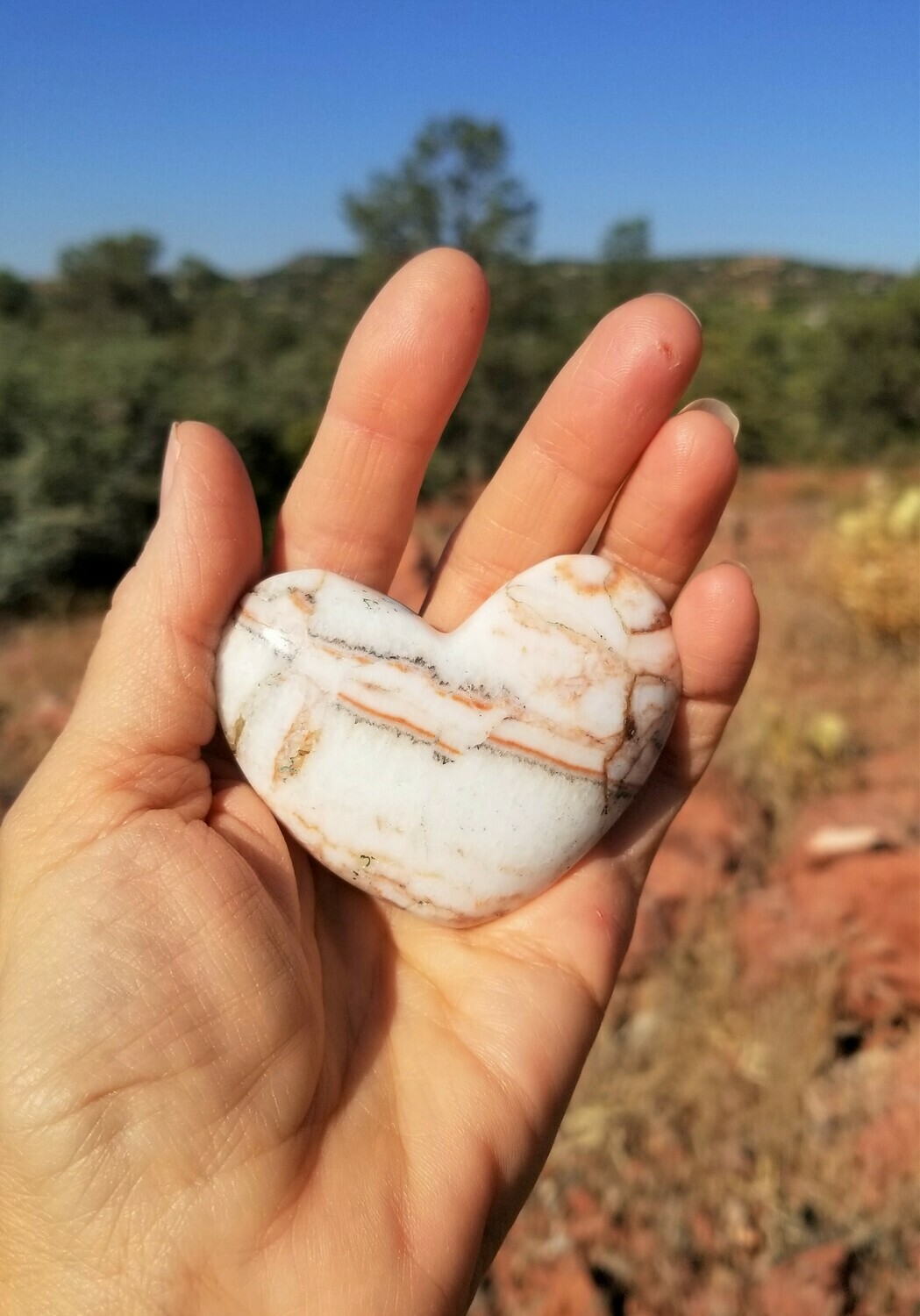 Brave Heart/Sedona White Light Ascension Crystal/Holding Healing Heart of Mother Earth Gaia $188/$344.00 Retreat Sale
