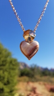 Gold Sedona Sacred Heart White Light inner Earth crystal of Mother Earth Gaia/$233.00/$333.00Lightworkers Sale