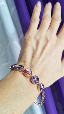 Stunning Violet Flame Protection Star of Lady Portia/ Devic Crystal LOVE Technology Bracelet/$144.00/188.00/CV Retreat Sale