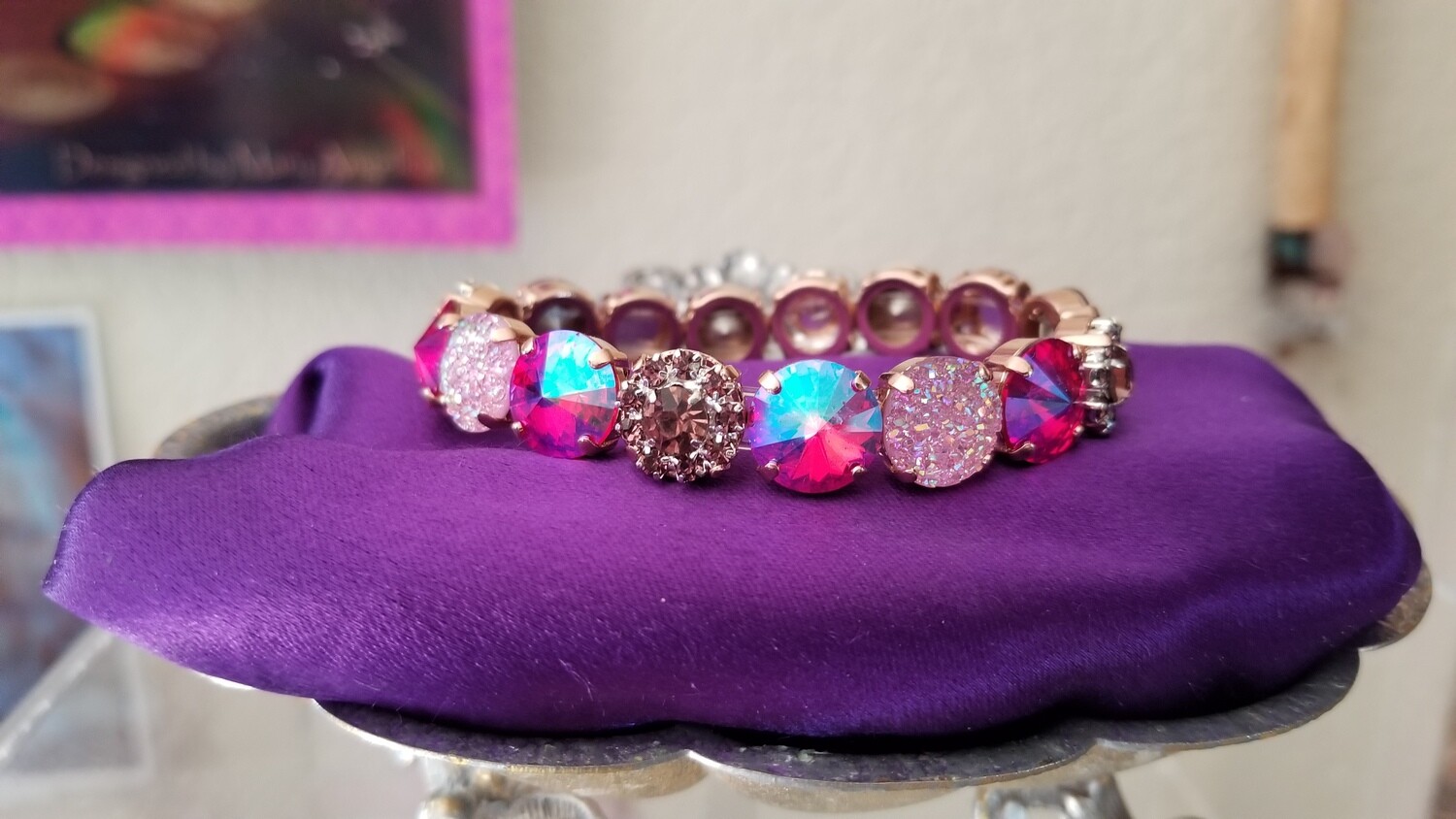 One Devic Crystal LOVE Technology Bracelets/Sister of the Sacred Rose Priestess Mother Mary heart lineage $113.00/ $144.00 retreat sale