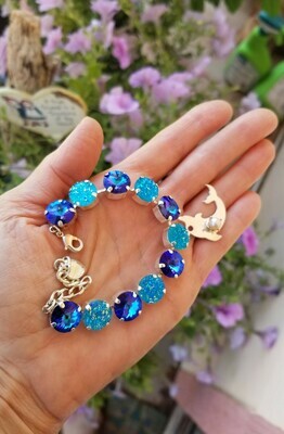 Enchanting Blue Ray Dolphin Pearl bracelet/ Sacred Waters of Peace Crystal LOVE Bracelet $133/$188 Retreat Sale