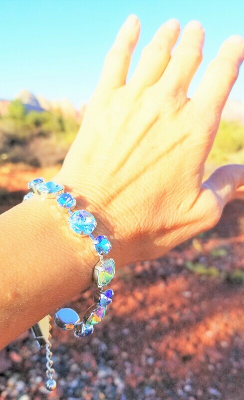 Gorgeous Pleiadian of Peace Priestess/Devic Crystal LOVE Bracelet $144/$188 Retreat Sale