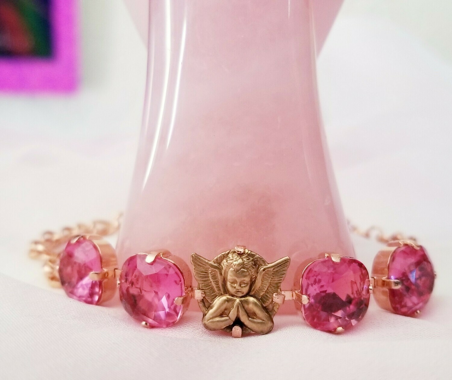 Beautiful Rose Ray Guardian Angel/ Devic Crystal LOVE Technology Bracelet/$144.00/188.00/CV Retreat Sale