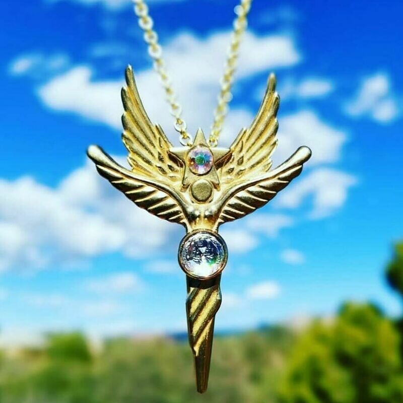 Beautiful Sedona Angel  Peace Star Gold Copper/Retreat Angel sale$213/$244.00