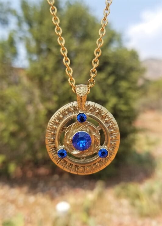 Gold Blue Ray/Universal Frequency Harmonizer Pendant Sale 288.00/$313