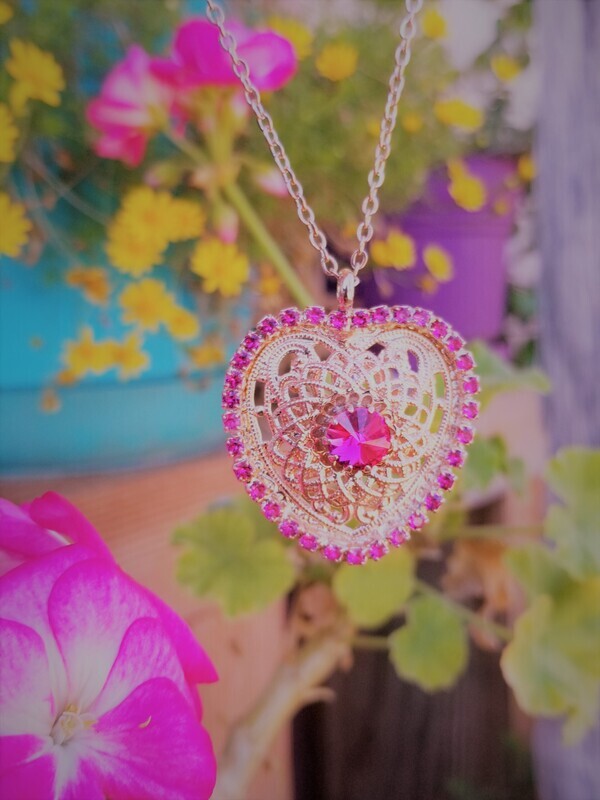 Divine matrix Higher HEART Activator Rose codes pendant/Rose Priestess Sale 144.00/188.00