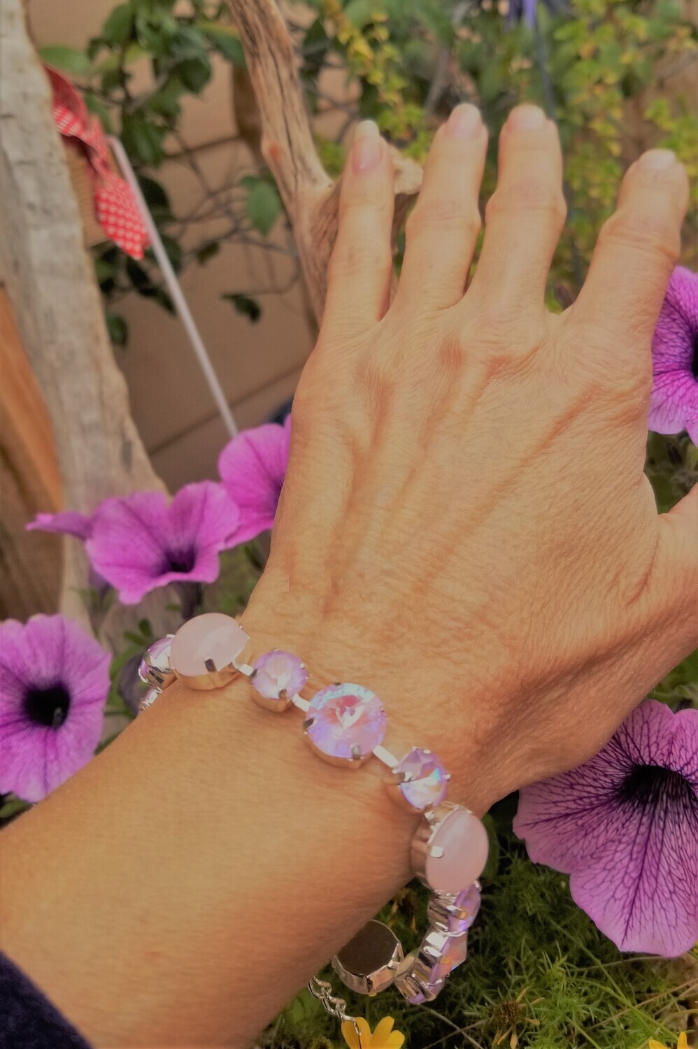 Gorgeous Angelic Frequencies Rose Quartz Lavender Devic Crystal LOVE Bracelet $144/$188 Retreat Sale