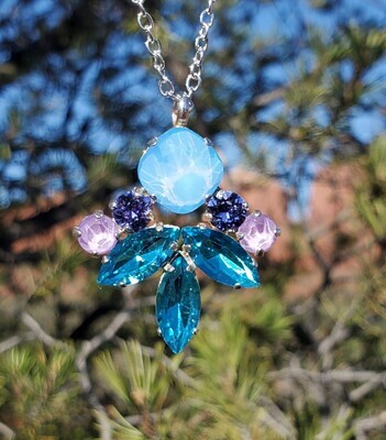 Beautiful Blue & Violet Deva/Fairy Pendant