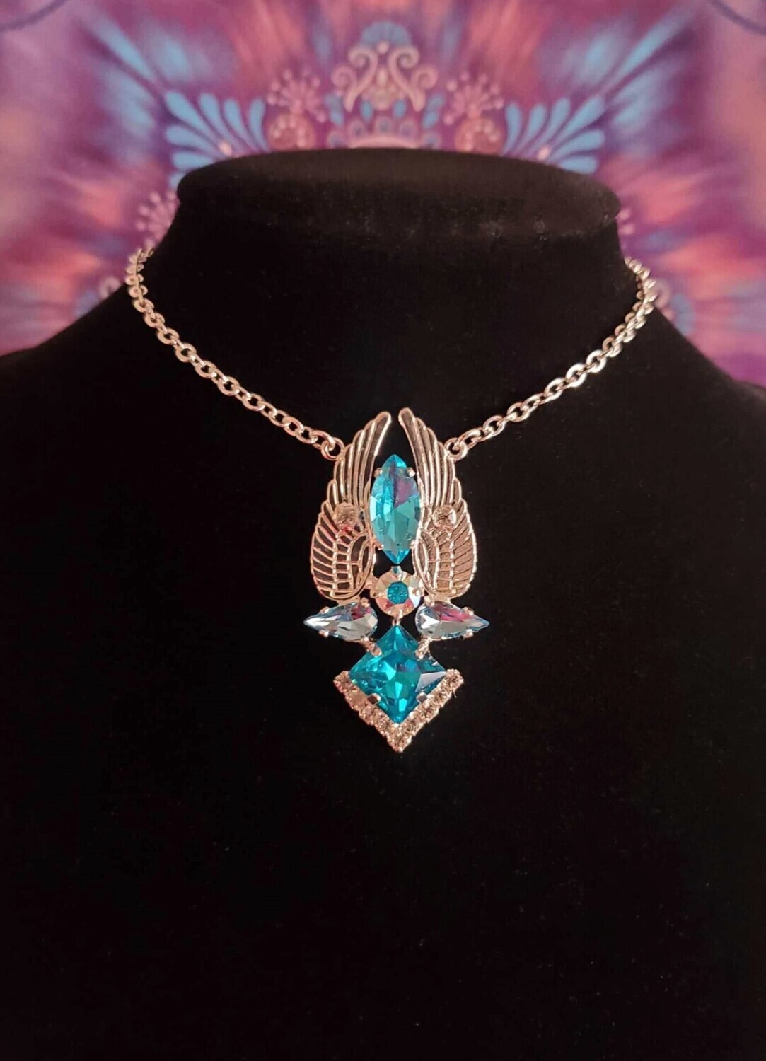 Gorgeous Aquamarine Ray Seraphin Wings of Light of Venus/Archangel Realms Channeling Activator & A Ray/Radiant Codes pendant $444.00