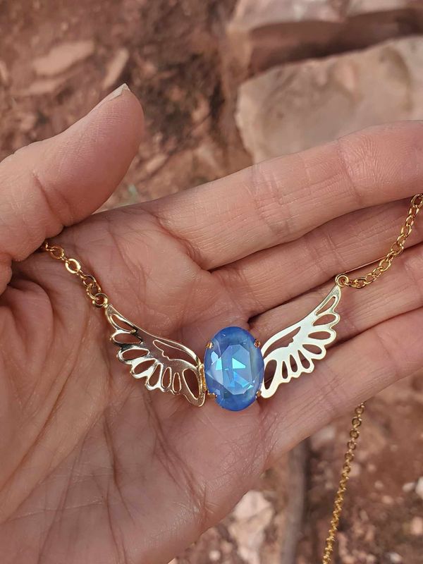 Beautiful Blue Ray Archangels Divine Love Power  Radiant Codes Pendant Angel Sale $244.00/$333.00
