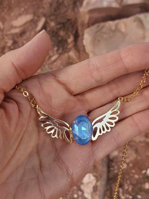 Beautiful Blue Ray Archangels Divine Love Power Radiant Codes Pendant Angel Sale $244.00/$333.00