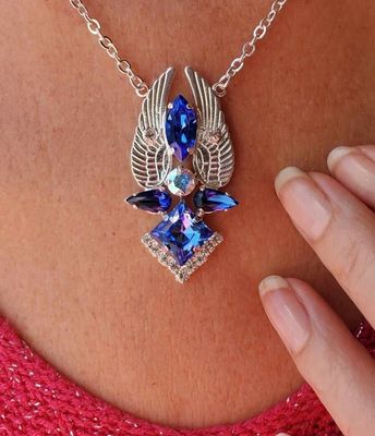 Exquisite Majestic Blue Ray Seraphin Wings of Light of Venus/Archangel Realms Channeling Activator & Ray/Radiant Codes pendant $444.00