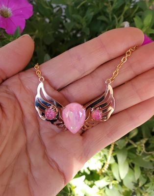 Beautiful Higher Octave {Pink Ray Holy Spirit Angels] of Archangel Chamuel {Divine Love of God} Radiant Codes Pendant Angel $333.00