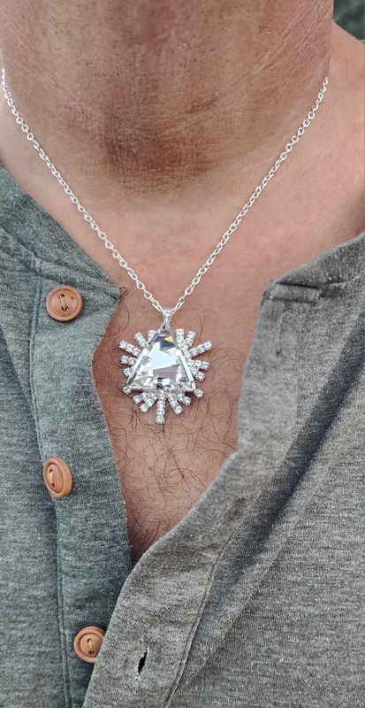 Silver {Exquisite Radiant Pyramid of Light} Aura enhancer Divine Power &333.00