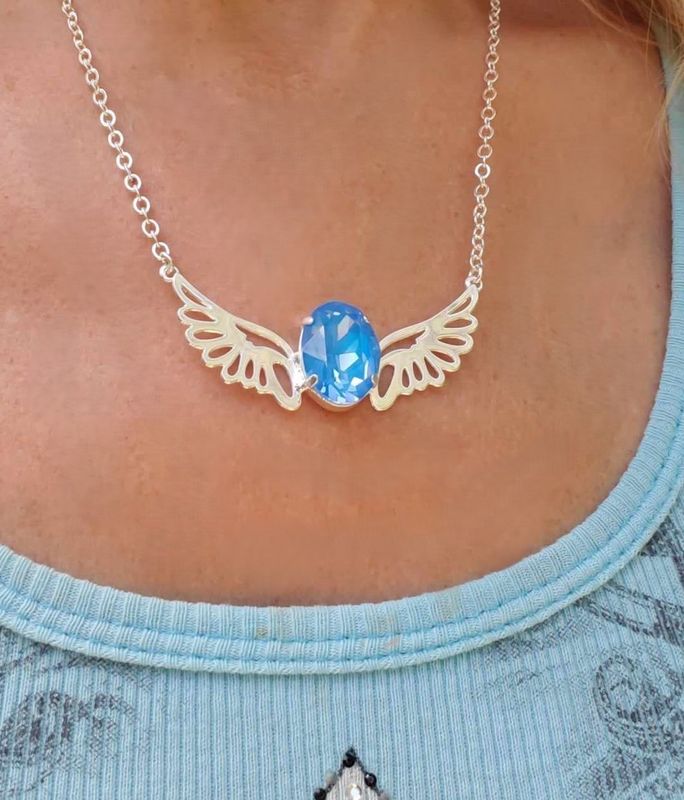 Beautiful Blue Ray Archangels Divine Love Power  Radiant Codes Pendant Angel Sale $244.00/$333.00