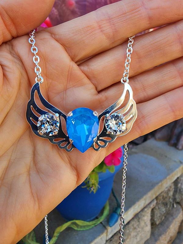 Beautiful  Divine Feminine Power} Angels of Blue Ray Radiance/ Throat Chakra  Radiant Codes Pendant Angel Sale $244.00/$333.00