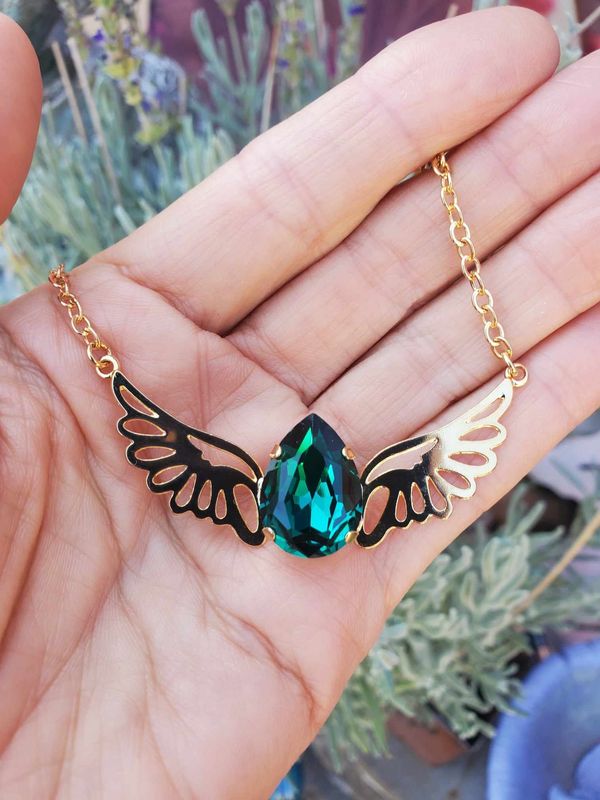 Beautiful Gold Archangel Raphael Divine Green Healing Power  Radiant Codes Pendant Angel Sale $244.00/$333.00