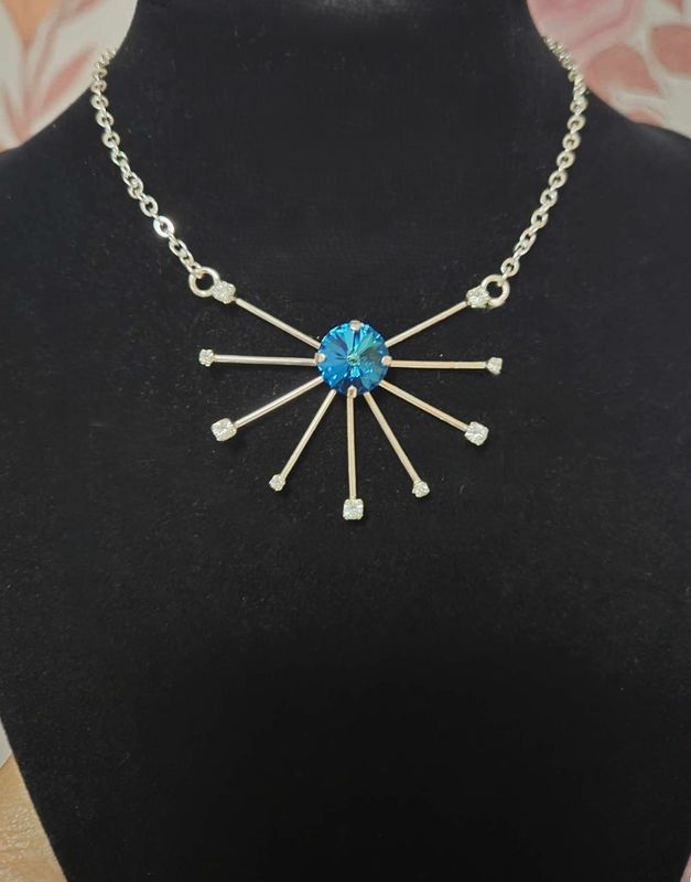 Silver Sacred Blue Ray Star Codes Higher Self Higher Frequency Activator Throat chakra/Crown Pendant 188.00